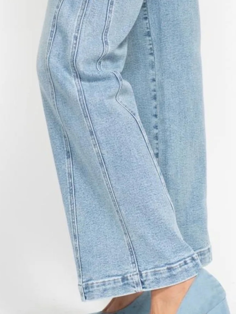INDIGO RETRO SIDE SEAM WIDE LEG, 32" INSEAM - Picture 3 of 6